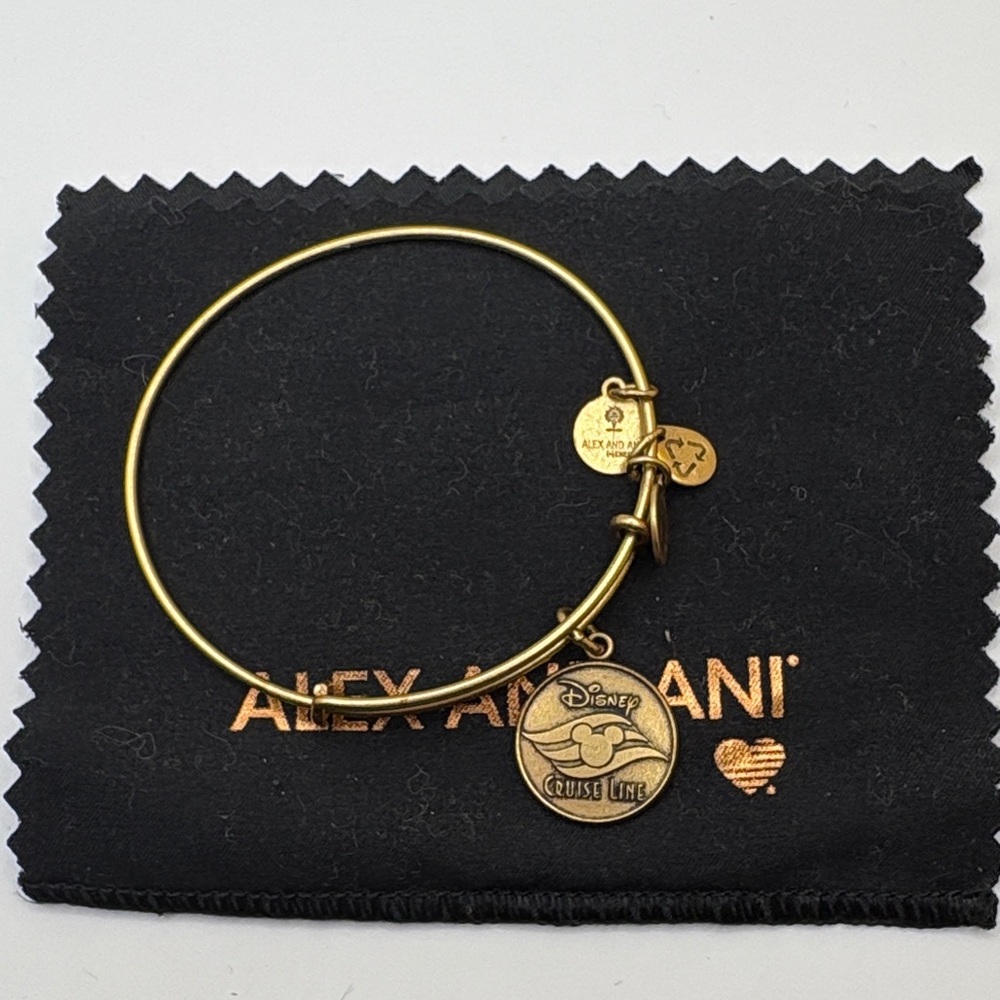 Alex and Ani Gold Bracelet with Disney Cruise Charm